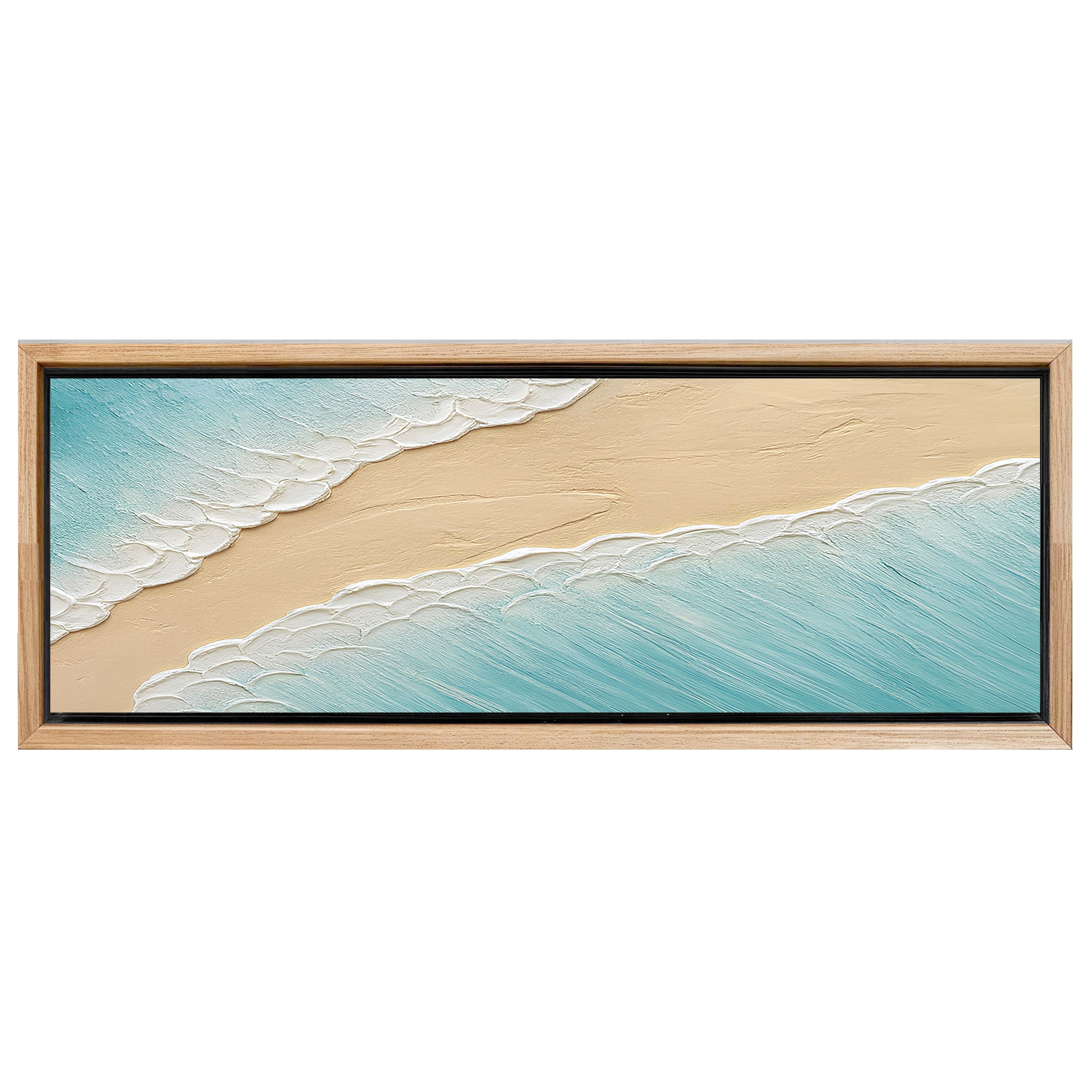 Save 33% When You Add A Frame To Your 20x60 Divided Tides Wall Art Canvas Now