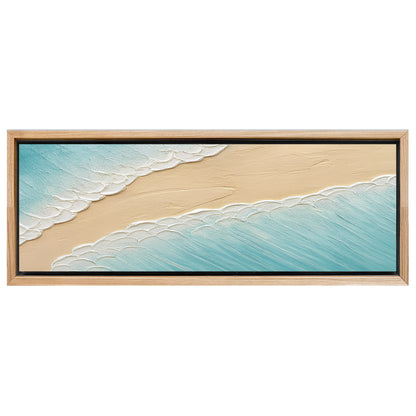 Save 33% When You Add A Frame To Your 20x60 Divided Tides Wall Art Canvas Now