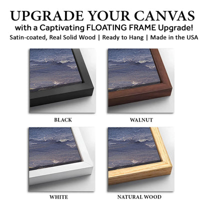 Save 33% When You Add A Frame To Your 20x10 Purple Skies Beach Wall Art II Canvas Now