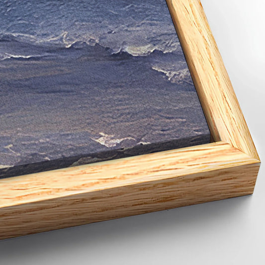 Save 33% When You Add A Frame To Your 20x10 Purple Skies Beach Wall Art II Canvas Now