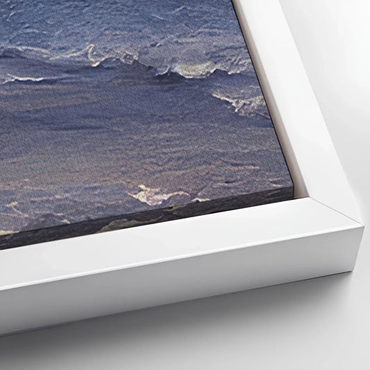 Save 33% When You Add A Frame To Your 48x24 Purple Skies Beach Wall Art II Canvas Now