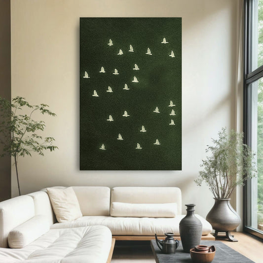 Birds Migration Abstract Wall Art