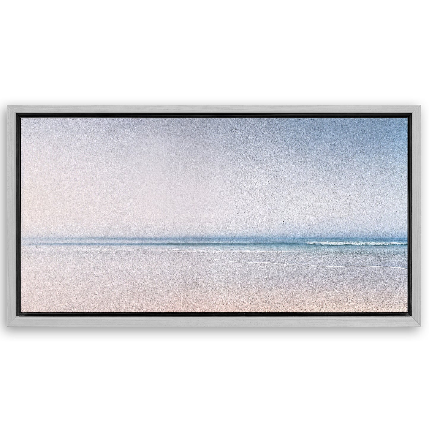 Save 33% When You Add A Frame To Your 20x10 Silent Beach Horizon Wall Art II Canvas Now