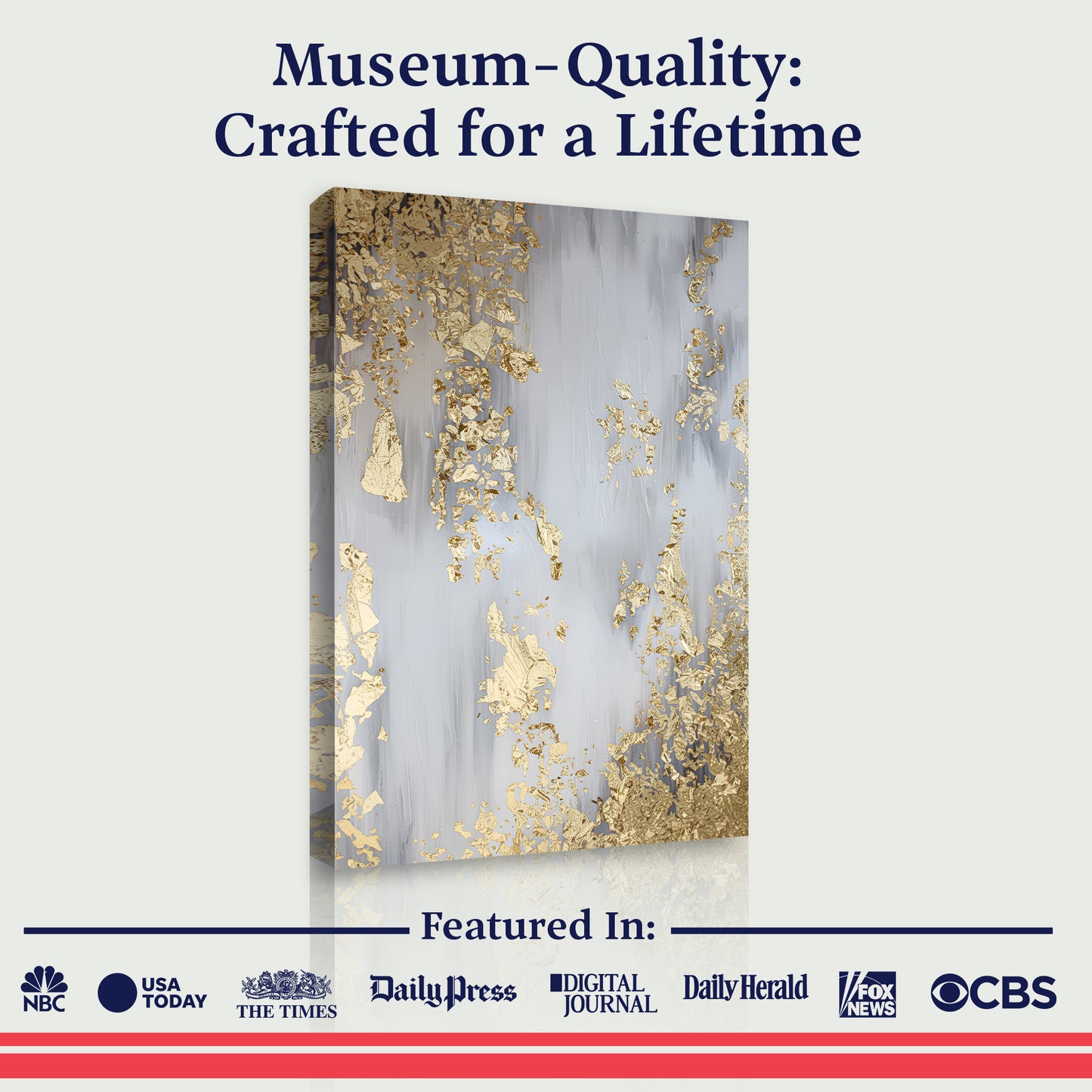Golden Leaves Falling Abstract Wall Art
