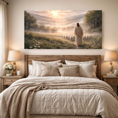 Jesus with His Flock Faith Wall Art II