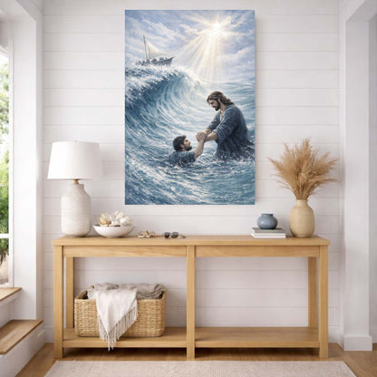 Held Above the Deep Wall Art