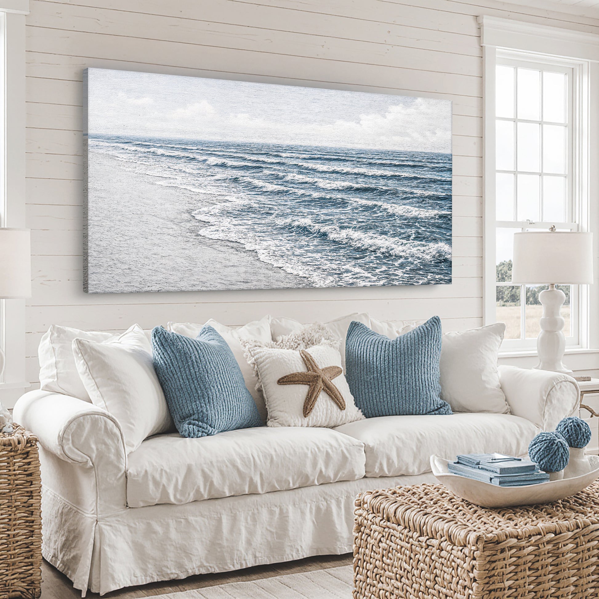 Abstract Beach Shore Wall Art IV