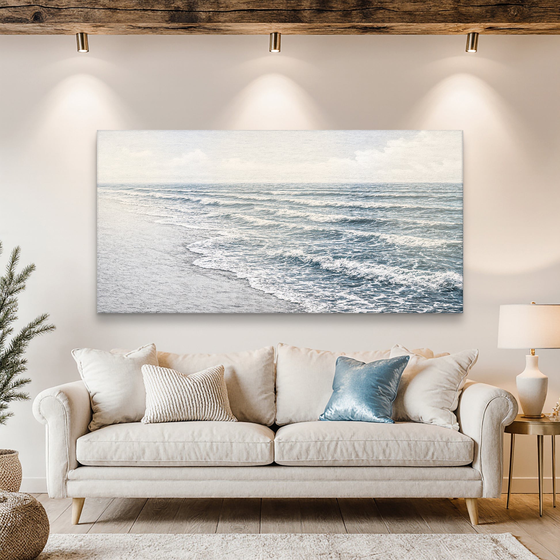 Abstract Beach Shore Wall Art IV