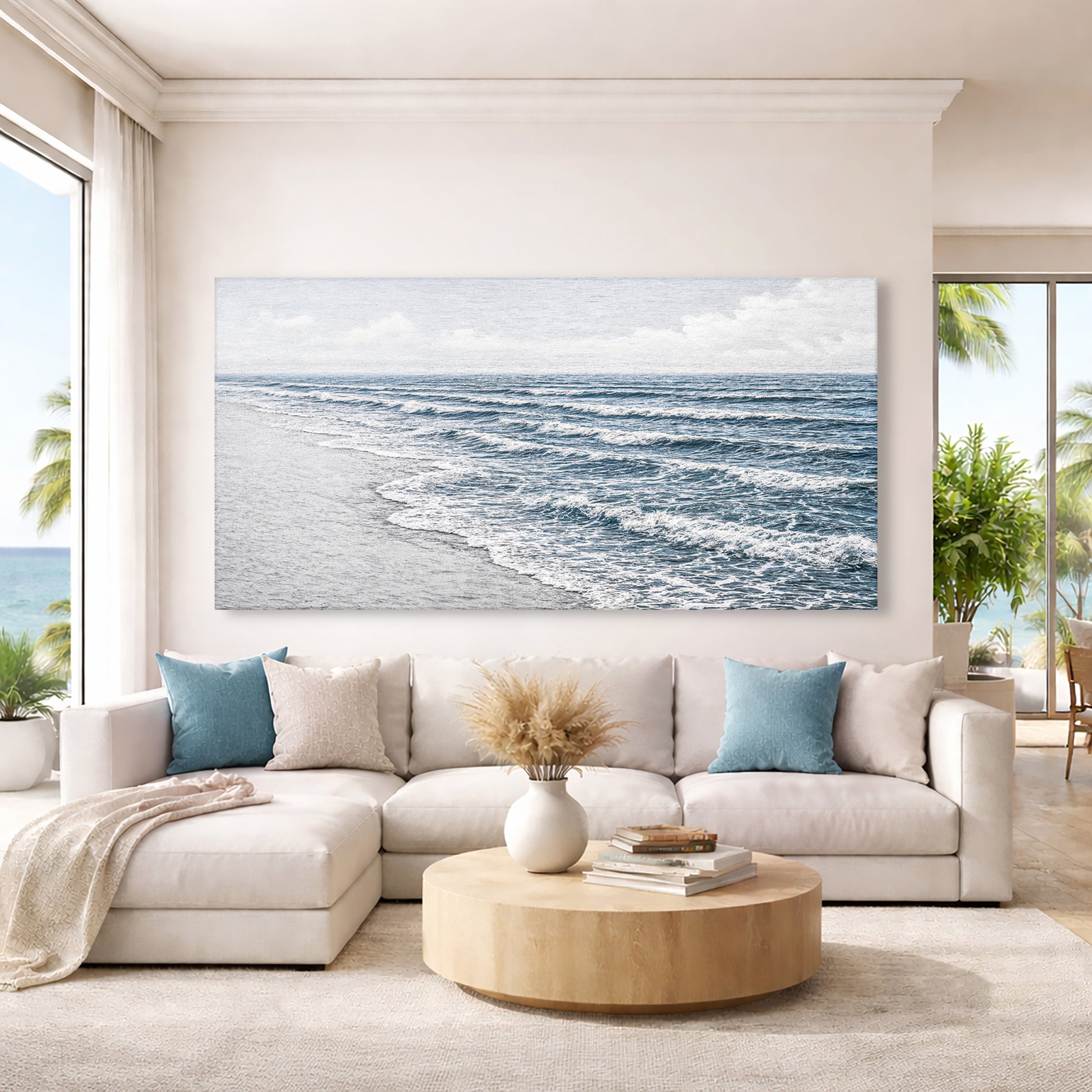 Abstract Beach Shore Wall Art IV