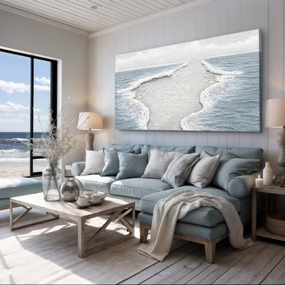 Abstract Beach Shore Wall Art VII