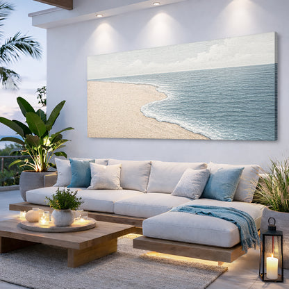 Abstract Beach Shore Wall Art IX