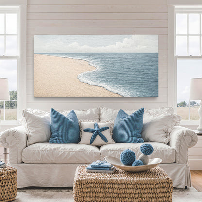 Abstract Beach Shore Wall Art IX