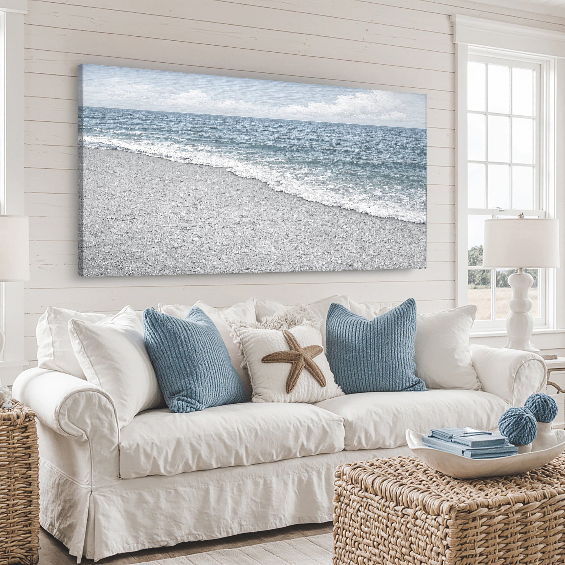 Abstract Beach Shore Wall Art X