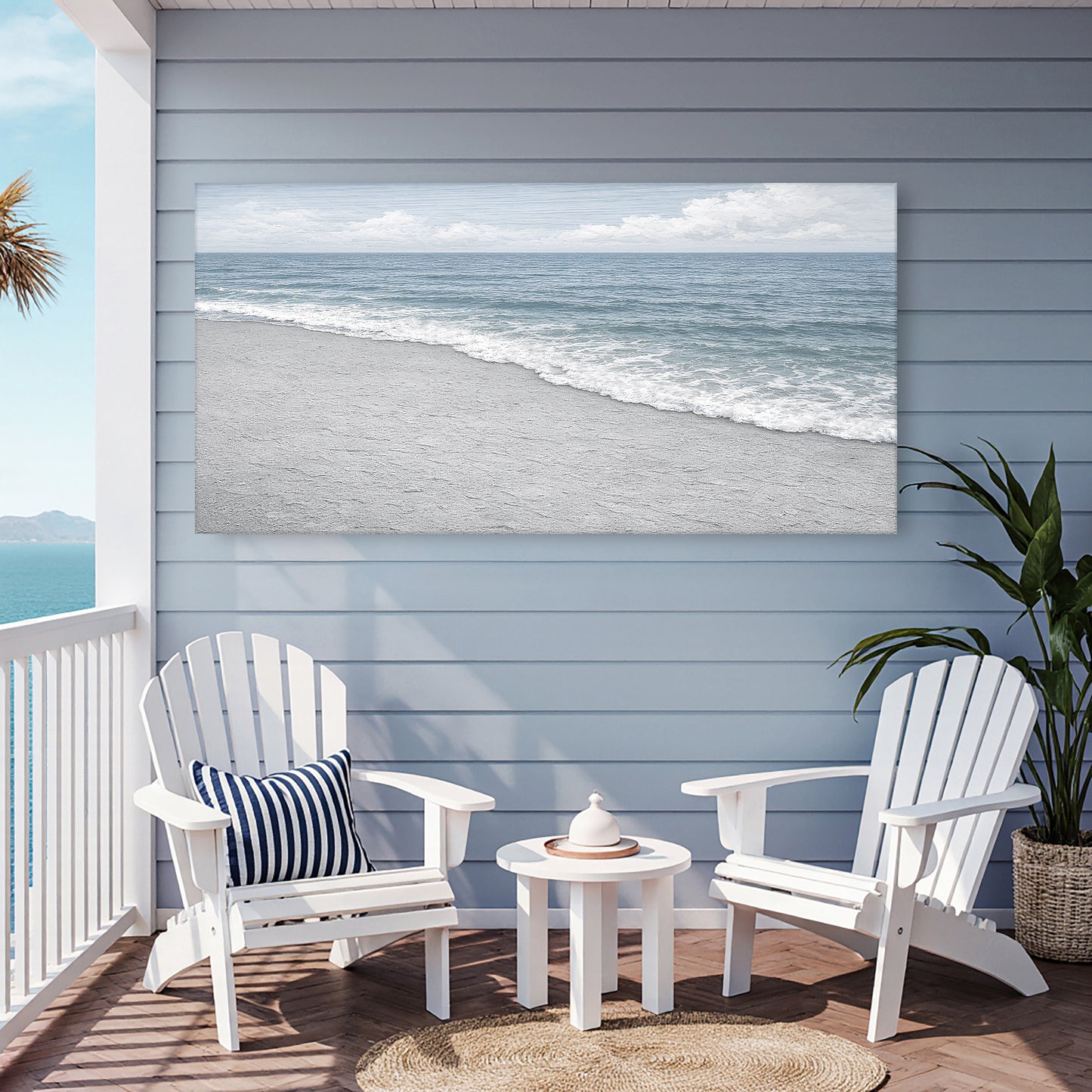 Abstract Beach Shore Wall Art X