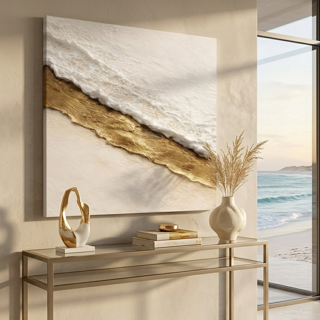 Gold Shoreline Abstract