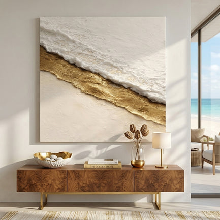 Gold Shoreline Abstract