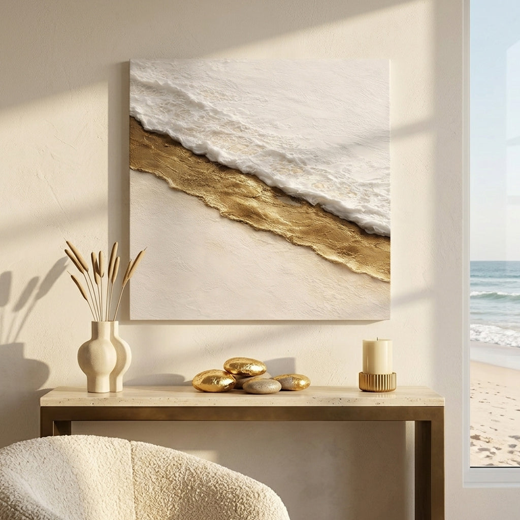 Gold Shoreline Abstract
