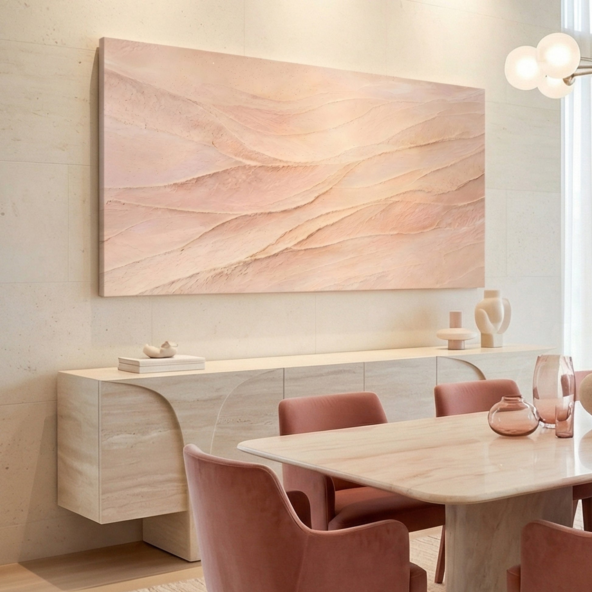 Blush And Cream Wave