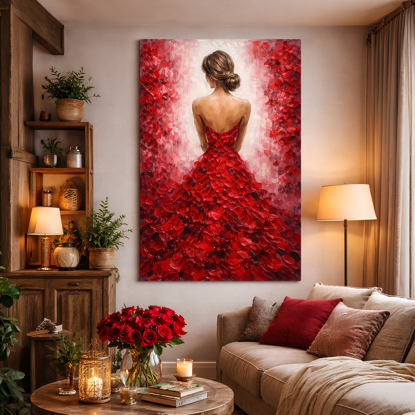 Crimson Elegance Lady