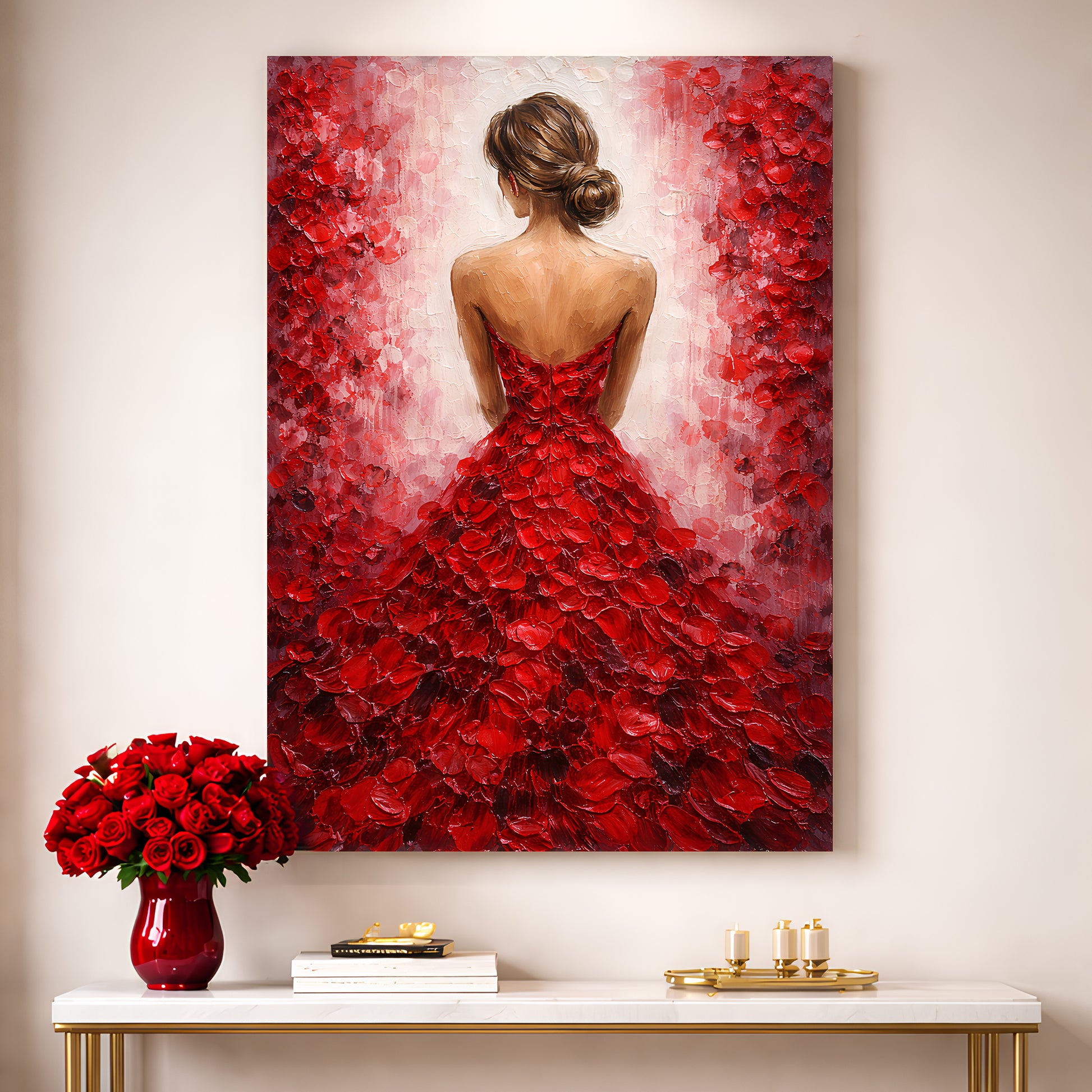 Crimson Elegance Lady