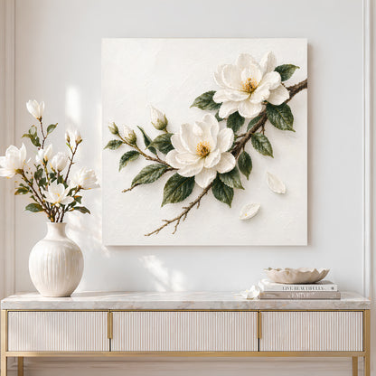 Magnolia Branch — Single Branch On Warm Cream