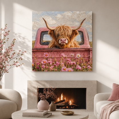 Highland Cow in Bloom