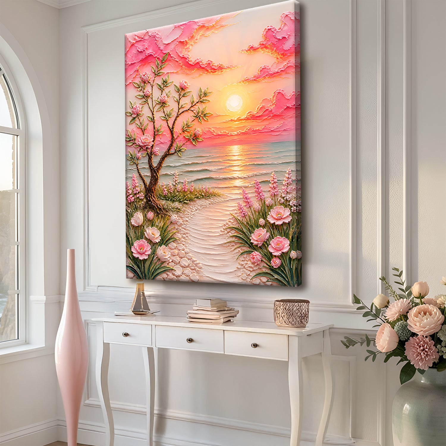 Floral Sunset Coastal Garden
