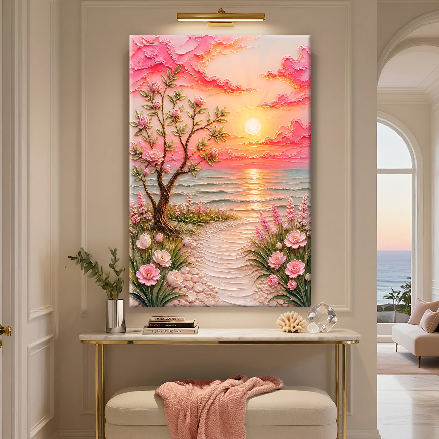 Floral Sunset Coastal Garden