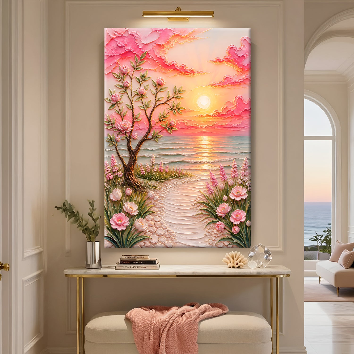 Floral Sunset Coastal Garden