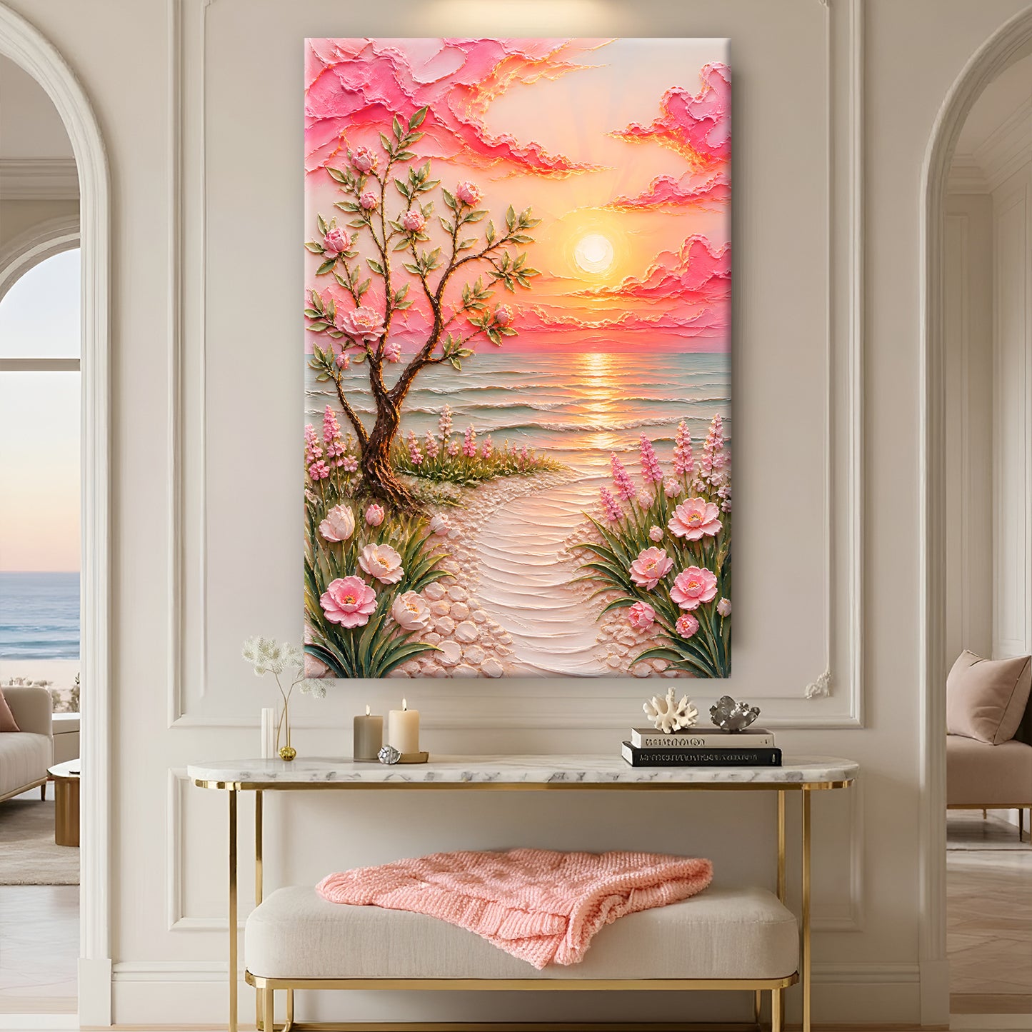 Floral Sunset Coastal Garden