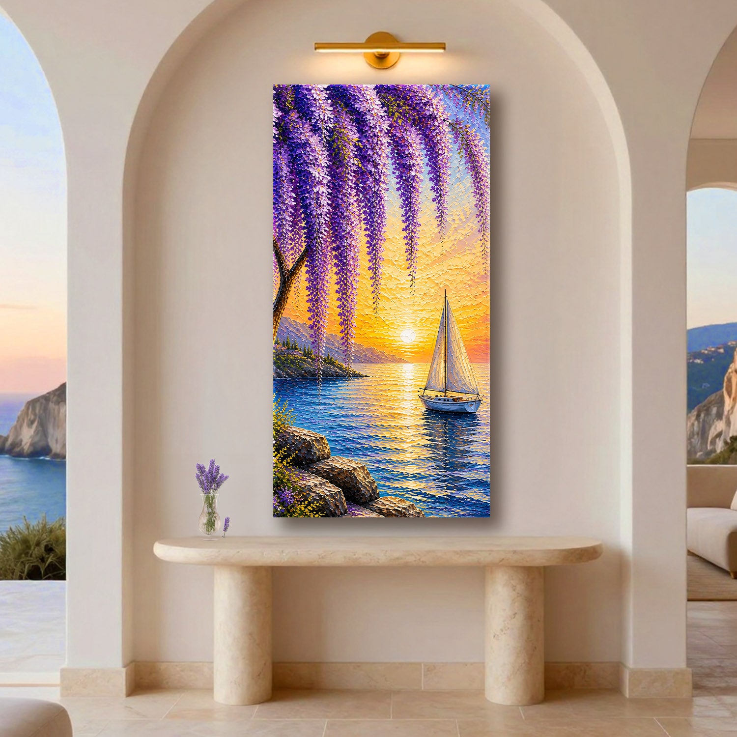 Wisteria Lake Sailboat Sunset