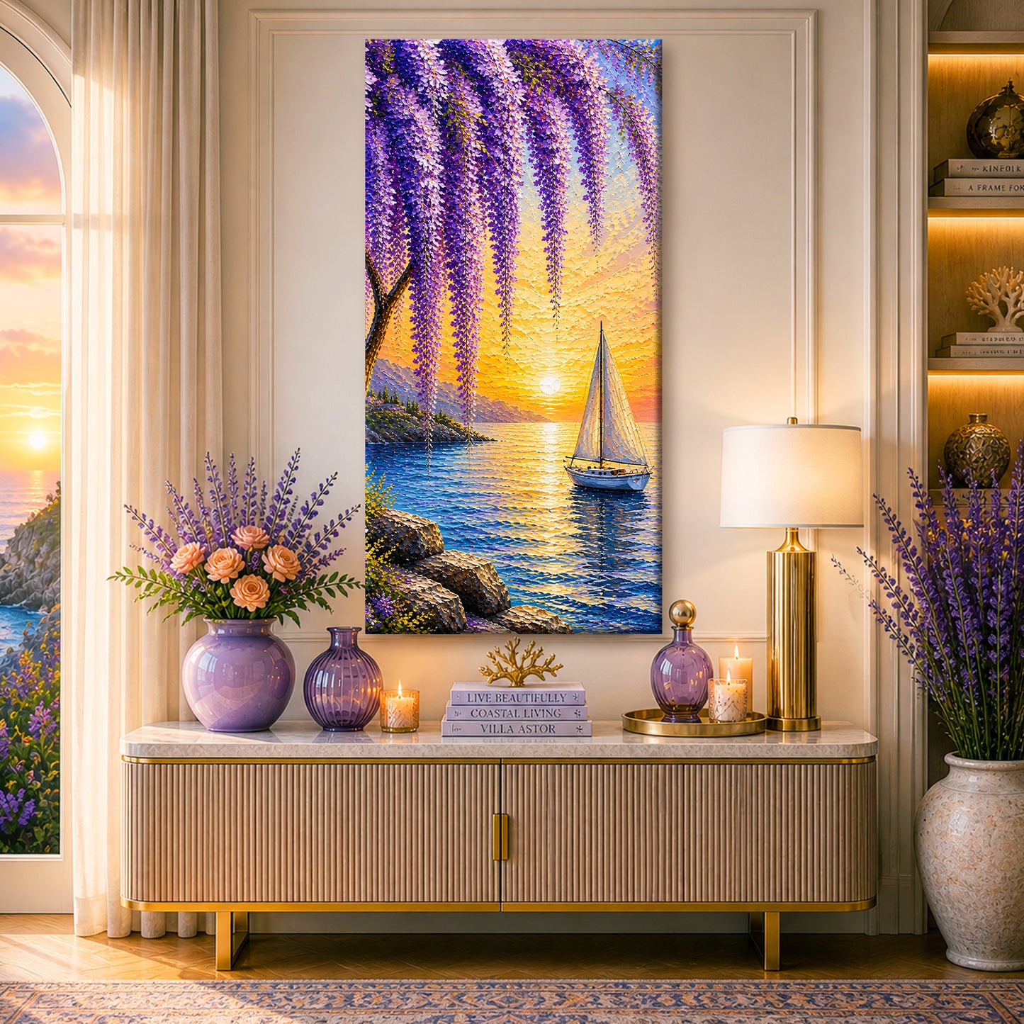 Wisteria Lake Sailboat Sunset