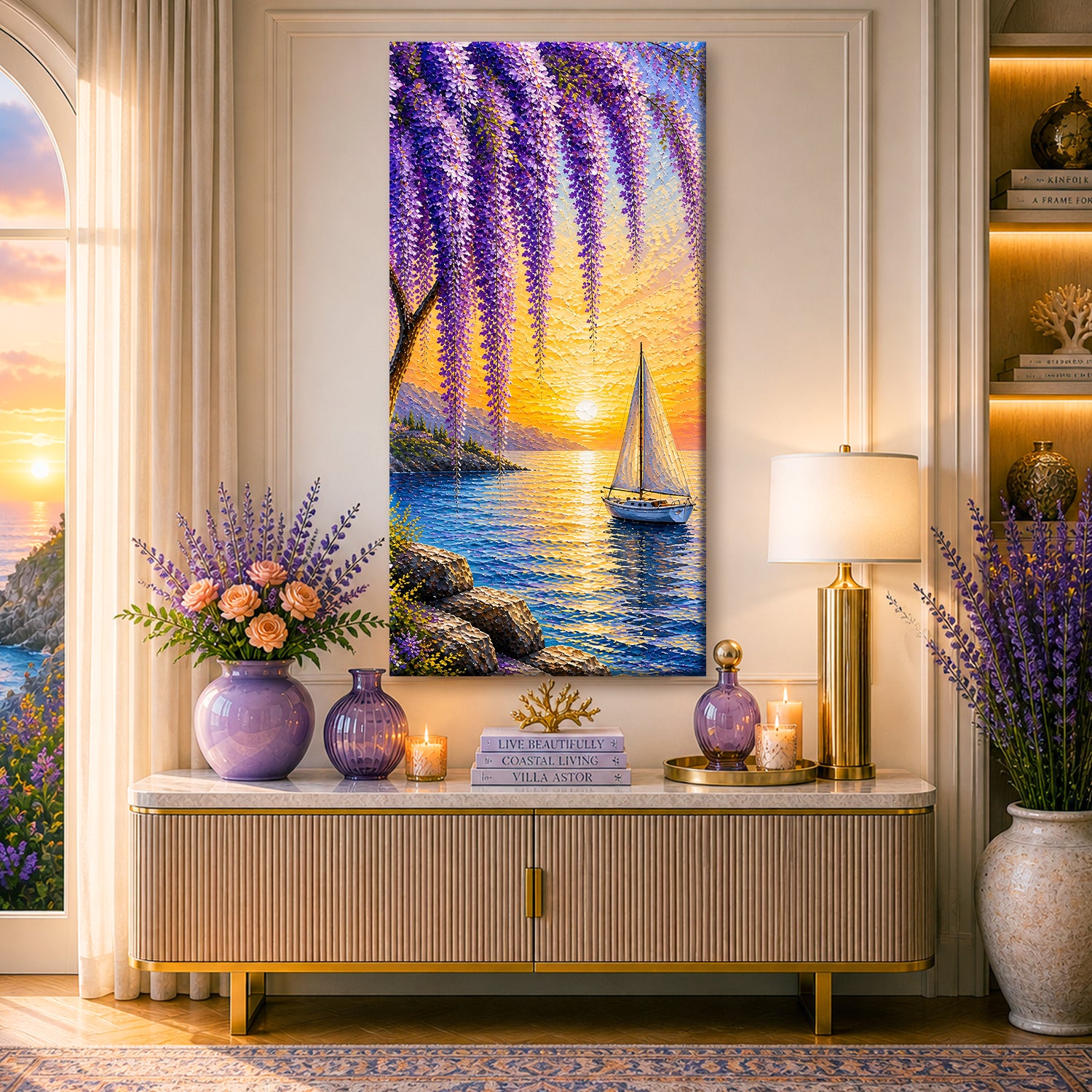 Wisteria Lake Sailboat Sunset