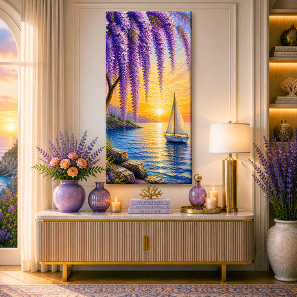Wisteria Lake Sailboat Sunset