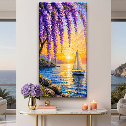 Wisteria Lake Sailboat Sunset