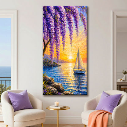 Wisteria Lake Sailboat Sunset