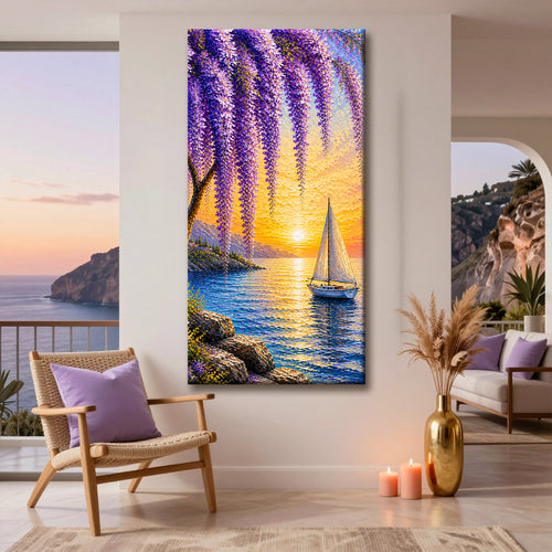 Wisteria Lake Sailboat Sunset