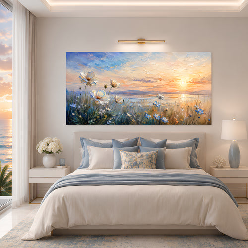 Coastal Meadow at Sunset