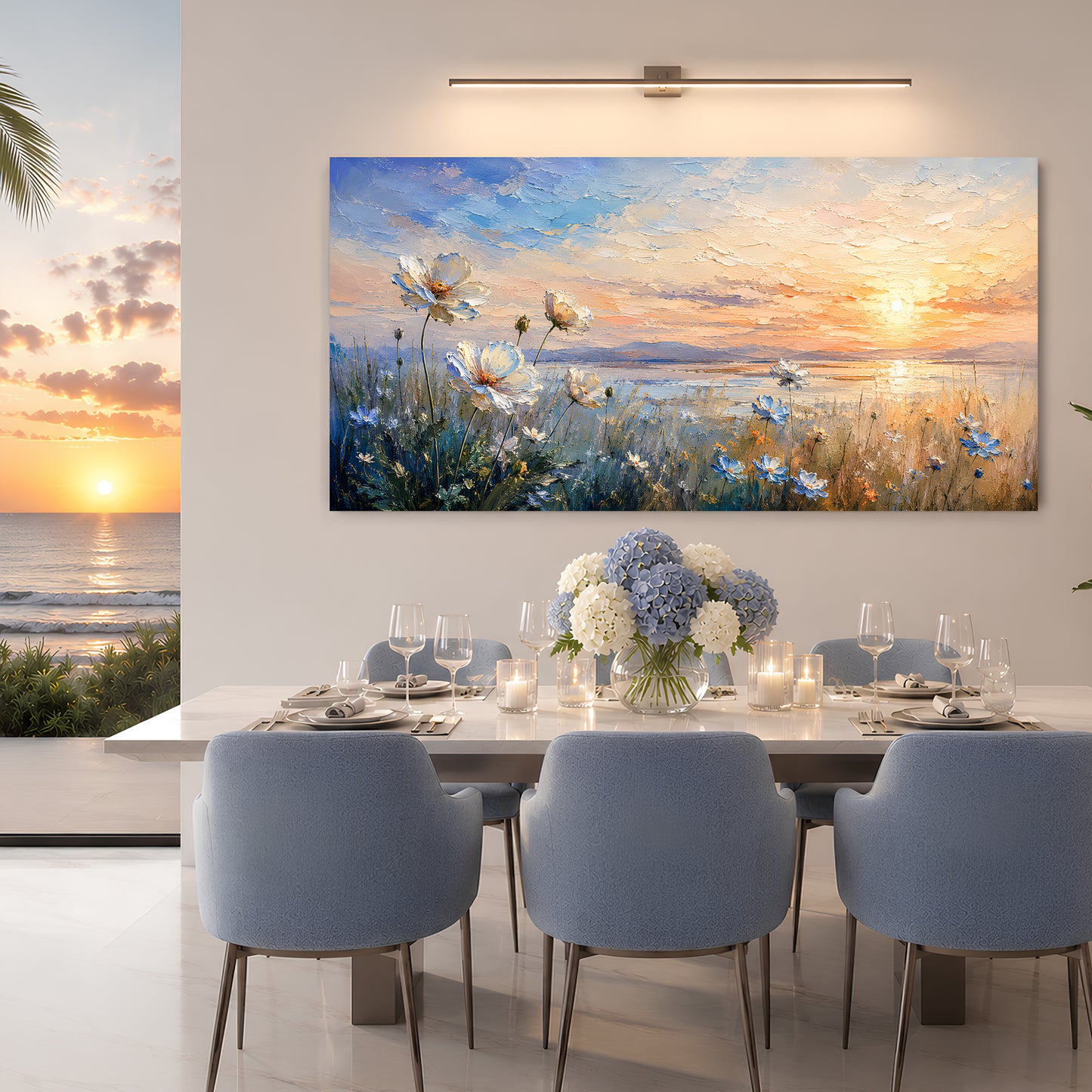 Coastal Meadow at Sunset