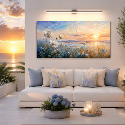Coastal Meadow at Sunset
