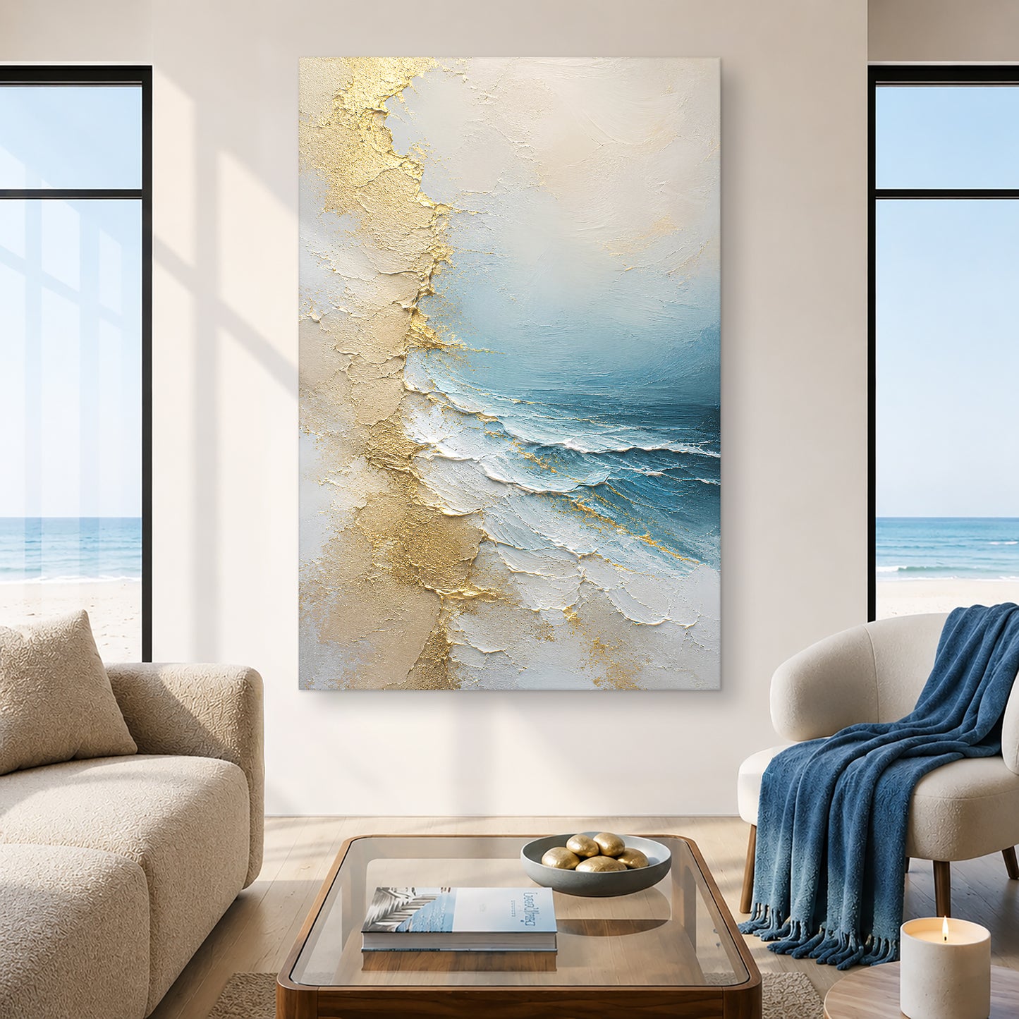 Golden Coastal Waves
