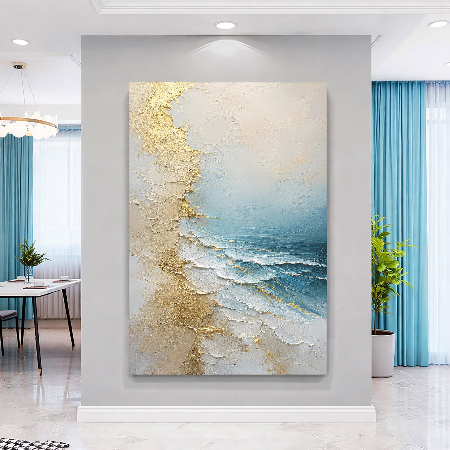Golden Coastal Waves