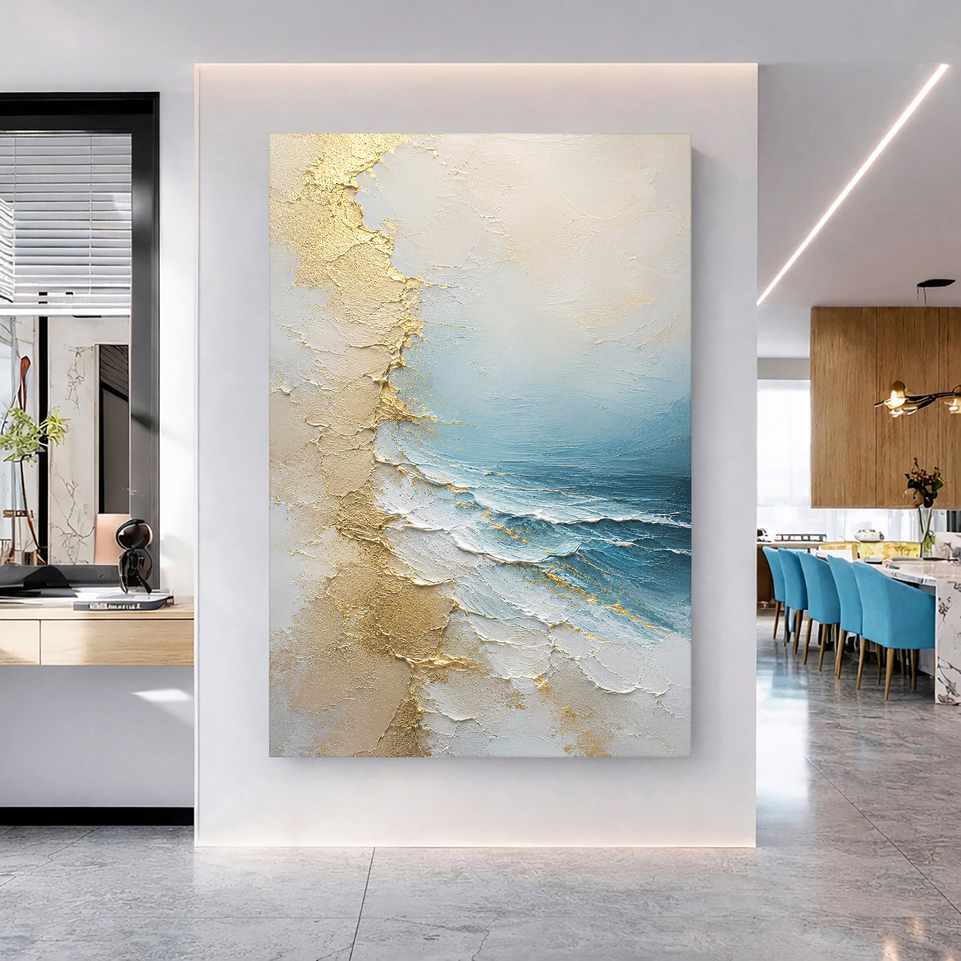 Golden Coastal Waves