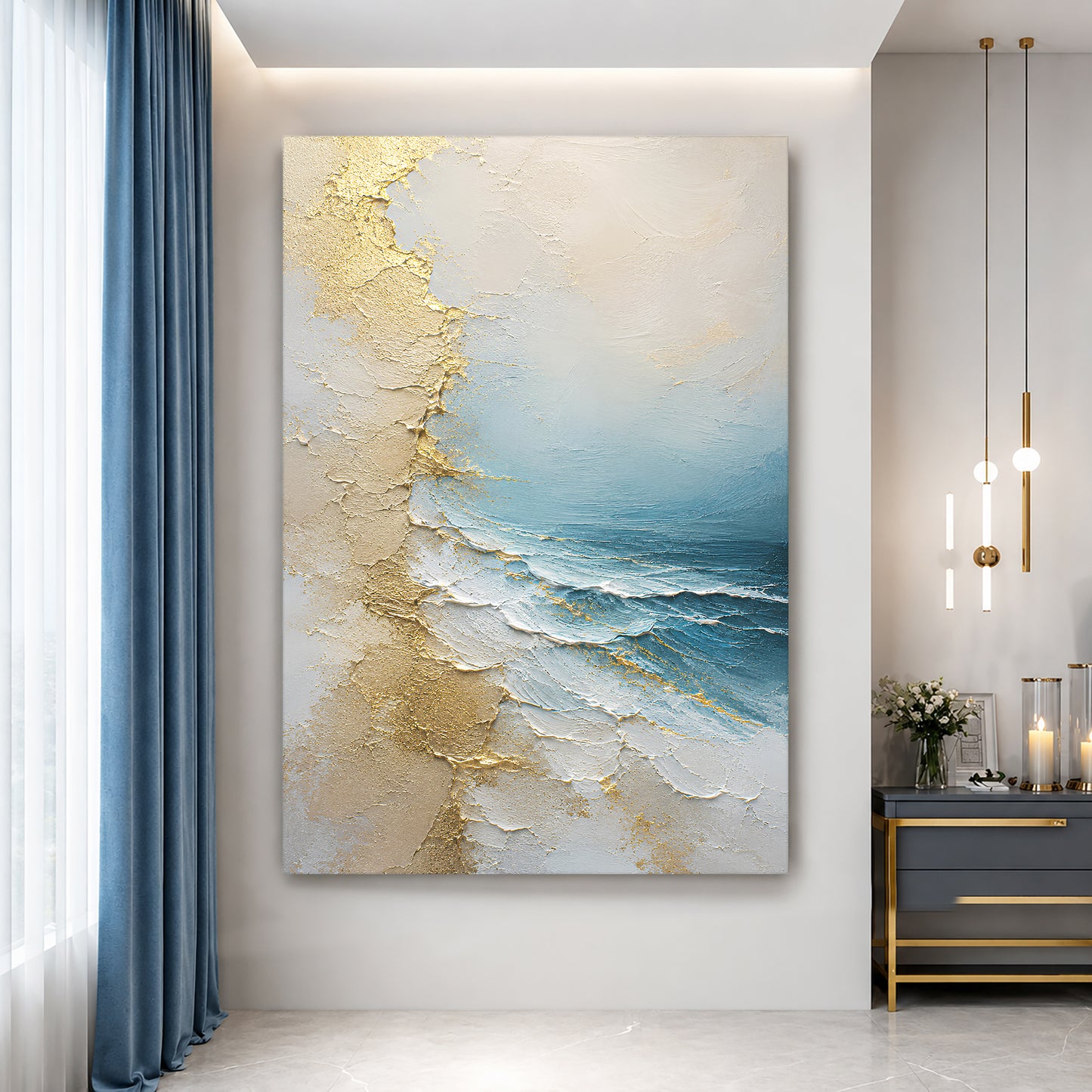 Golden Coastal Waves