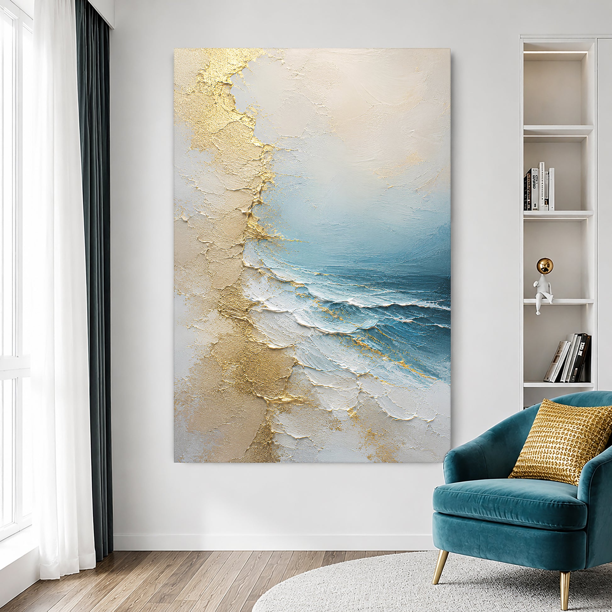 Golden Coastal Waves
