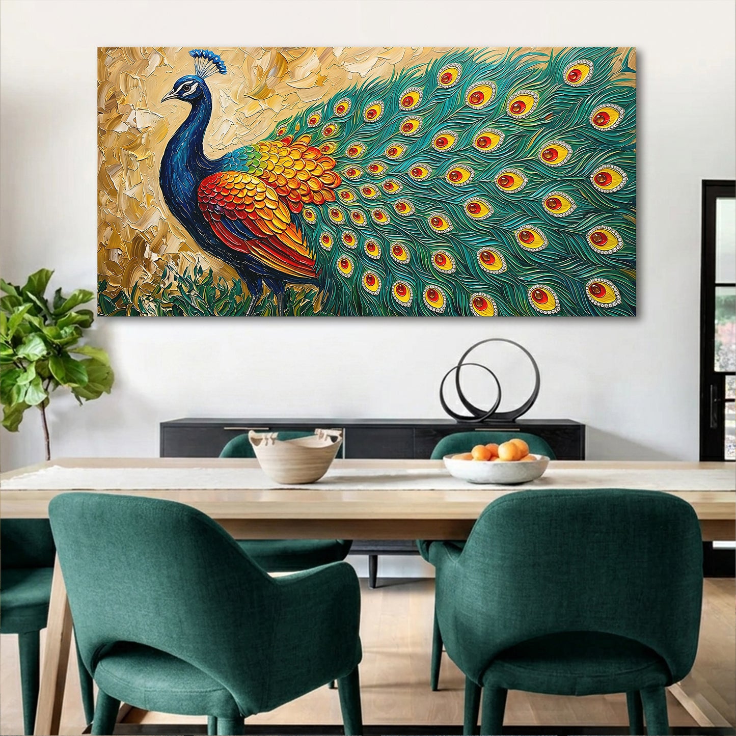 Radiant Peacock Elegance