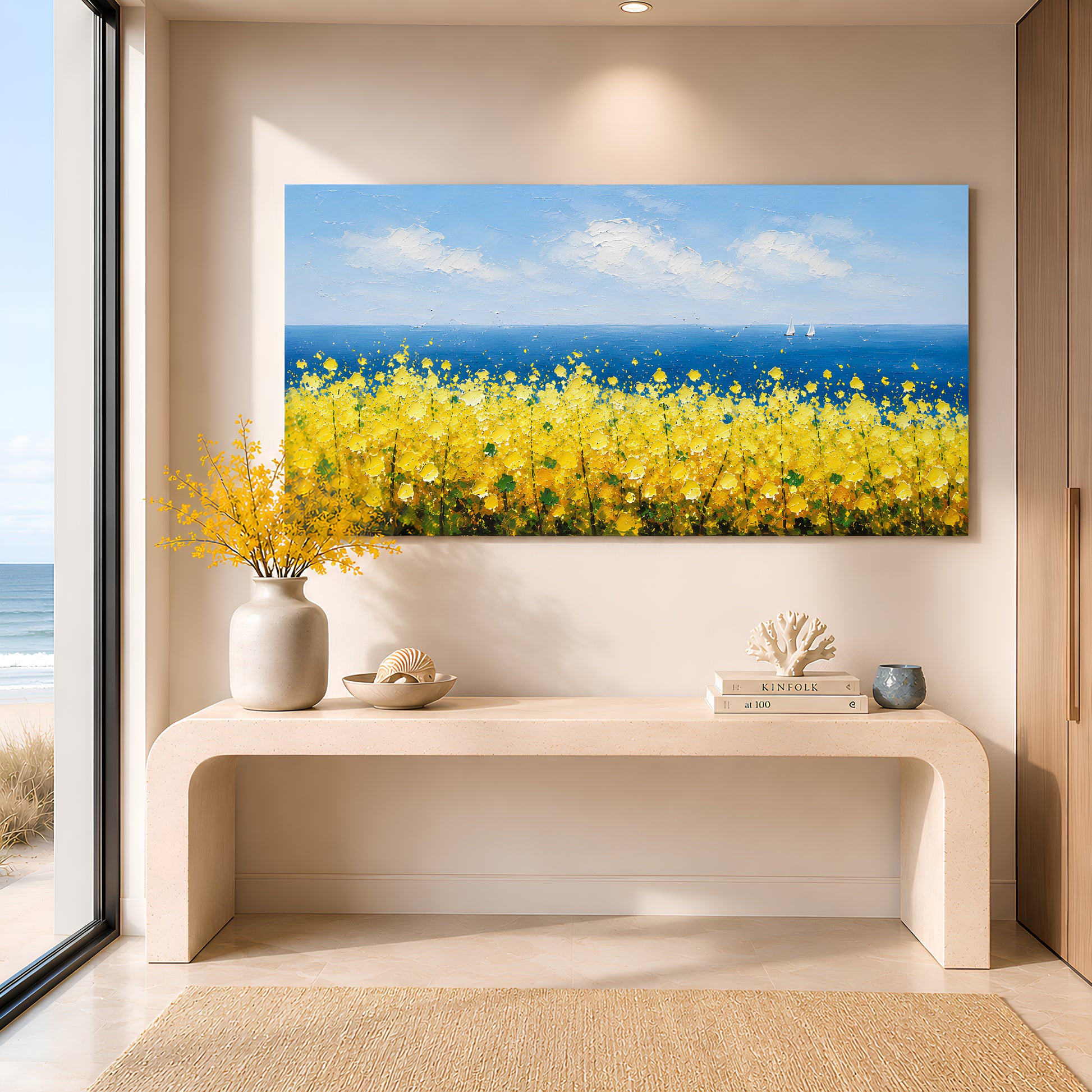 Golden Meadow Seascape