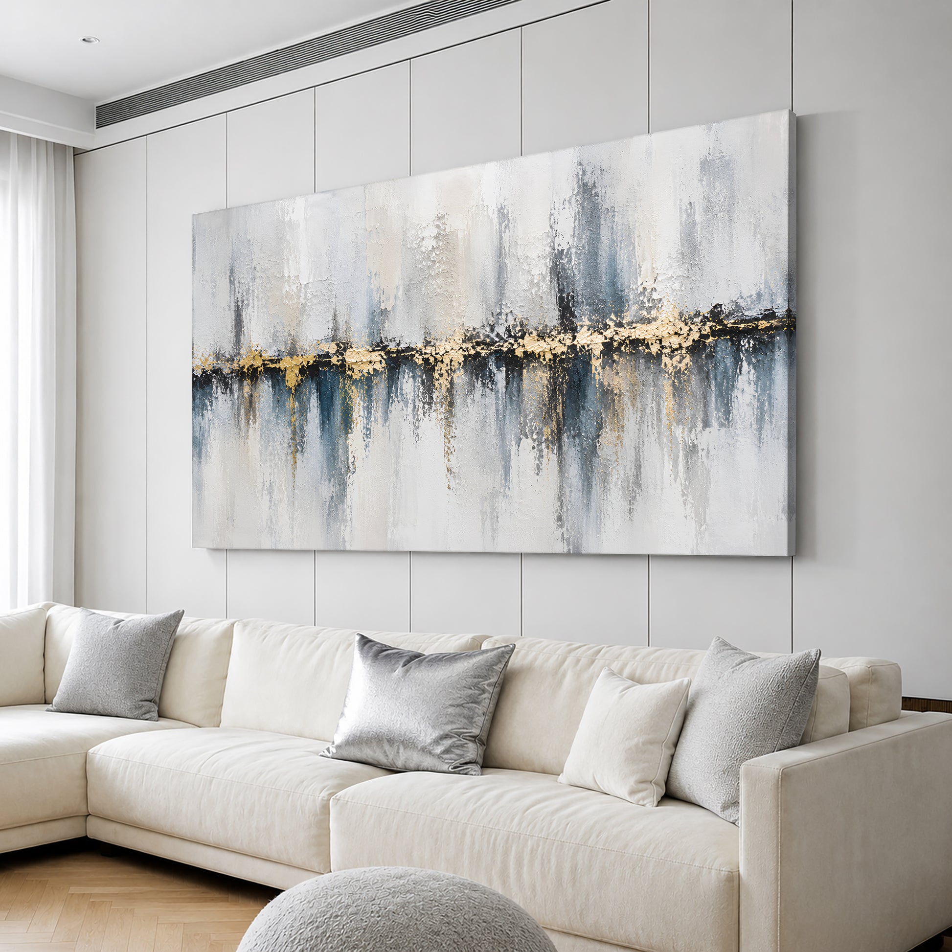 Silver Horizon Luxe Abstract