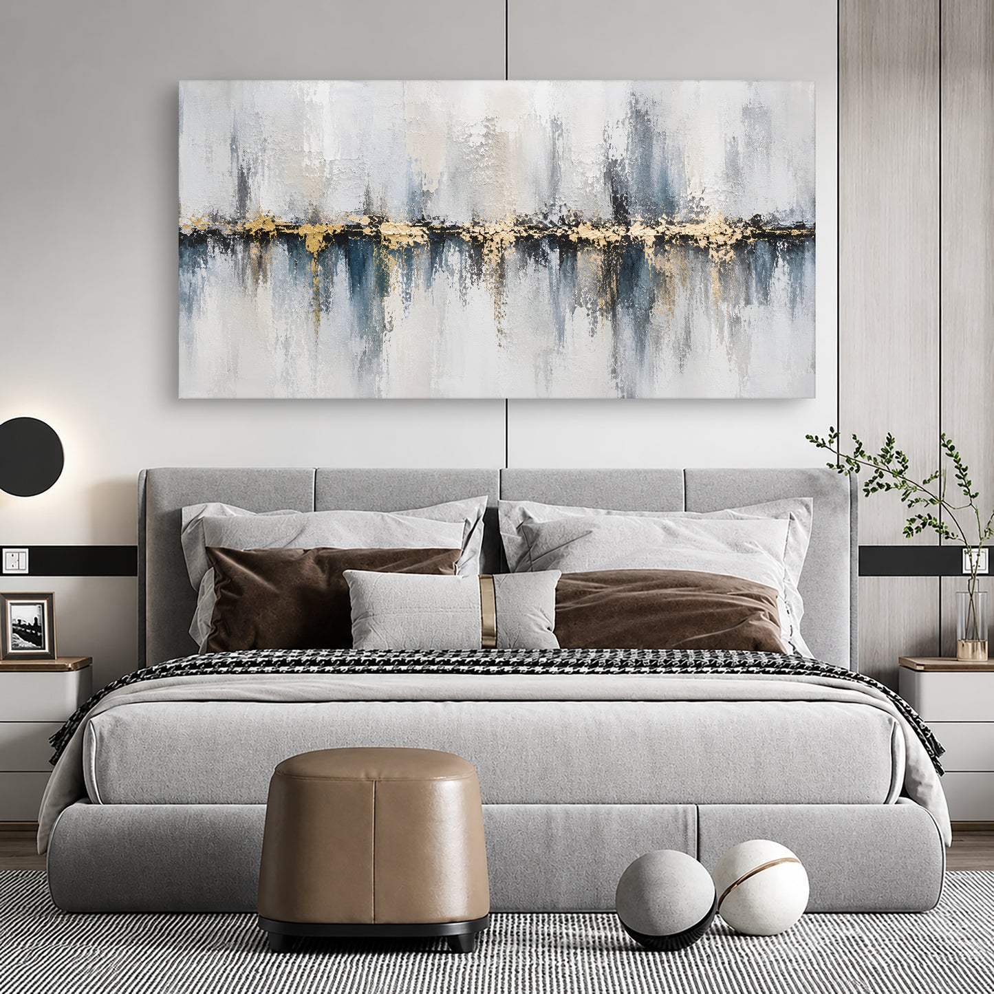 Silver Horizon Luxe Abstract