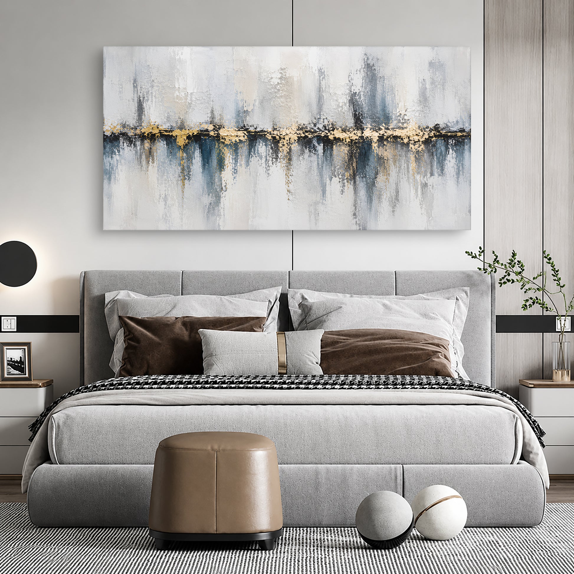 Silver Horizon Luxe Abstract